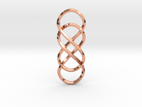 Double Infinity pendant in Polished Copper