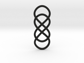 Double Infinity pendant in Black Natural TPE (SLS)