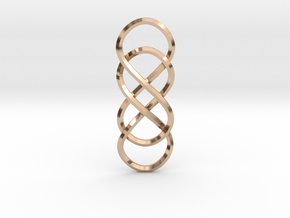Double Infinity pendant in 9K Rose Gold 