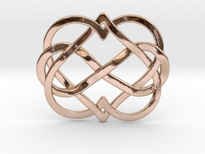 2 Hearts Inifinity Pendant in 9K Rose Gold 