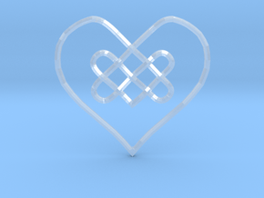 Knotty Heart Pendant in Accura 60
