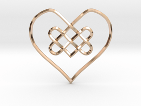 Knotty Heart Pendant in 9K Rose Gold 