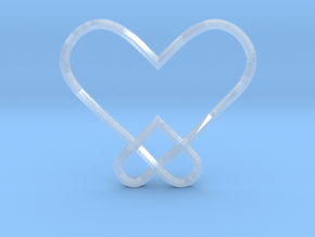 Double Heart Knot Pendant in Accura 60
