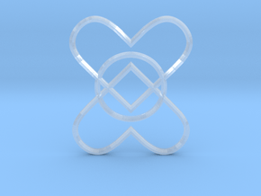 2 Hearts 1 Ring Pendant in Accura 60