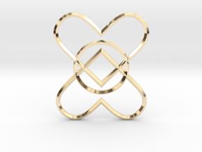 2 Hearts 1 Ring Pendant in Vermeil