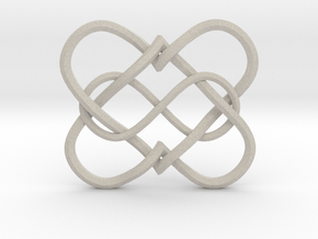 2 Hearts Infinity Pendant in Natural Sandstone