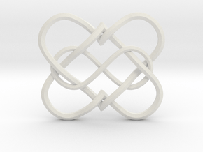 2 Hearts Infinity Pendant in White Natural TPE (SLS)