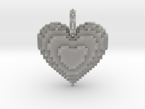 Blocks Heart Pendant in Accura Xtreme