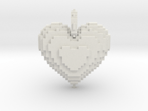 Blocks Heart Pendant in Accura Xtreme 200