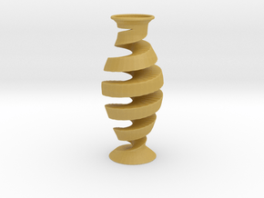 Spiral Vase in Tan Fine Detail Plastic