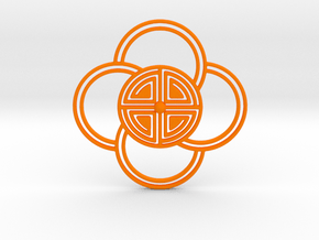 Dorset CC Pendant in Orange Smooth Versatile Plastic