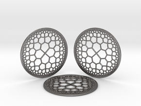 Hyperbolic T.Coasters  in Processed Stainless Steel 17-4PH (BJT)