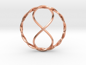 Infinity Pendant in Natural Copper