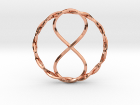 Infinity Pendant in Polished Copper