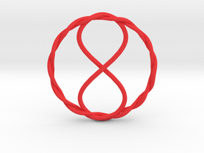 Infinity Pendant in Red Smooth Versatile Plastic