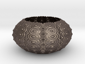 Sea Urchin Bowl in Polished Bronzed-Silver Steel