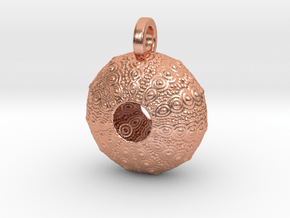 Sea Urchin Pendant in Natural Copper