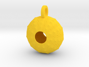 Sea Urchin Pendant in Yellow Smooth Versatile Plastic