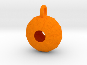 Sea Urchin Pendant in Orange Smooth Versatile Plastic