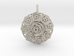 Flower Bouquet Pendant in Natural Sandstone