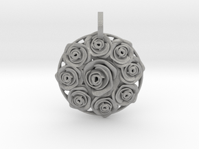 Flower Bouquet Pendant in Aluminum