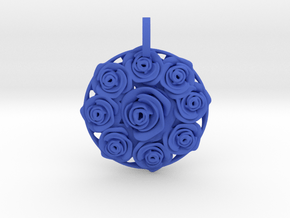 Flower Bouquet Pendant in Blue Smooth Versatile Plastic