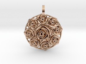 Flower Bouquet Pendant in 9K Rose Gold 