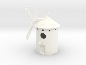Spanish Windmill Birdhouse in White Smooth Versatile Plastic