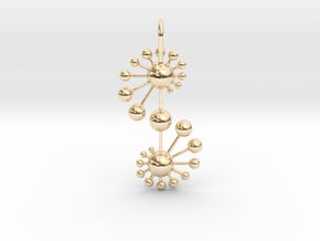 Oxfordshire CC Pendant in 14k Gold Plated Brass