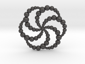 Solsbury CC Pendant in Dark Gray PA12 Glass Beads