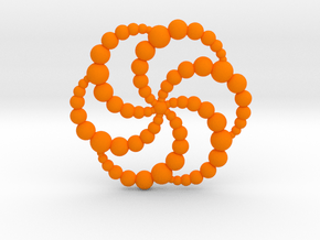 Solsbury CC Pendant in Orange Smooth Versatile Plastic