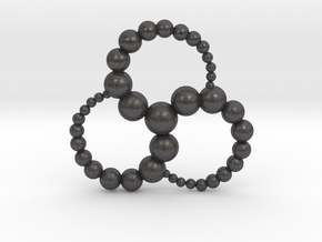Trottiscliffe CC Pendant in Dark Gray PA12 Glass Beads