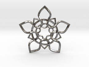 5 Petals Pendant in Processed Stainless Steel 316L (BJT)