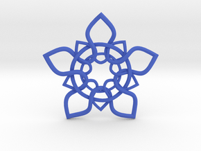 5 Petals Pendant in Blue Smooth Versatile Plastic