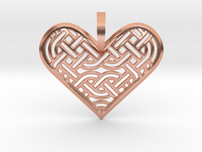 Heart Pendant in Natural Copper
