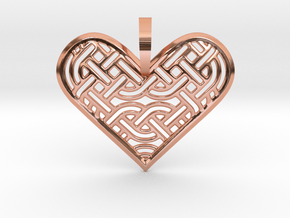 Heart Pendant in Polished Copper