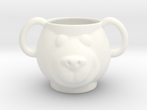Bear Decorative Mug  in White Smooth Versatile Plastic