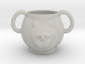Bear Decorative Mug  in Natural Full Color Nylon 12 (MJF)