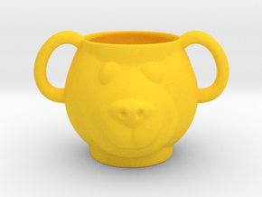 Bear Decorative Mug  in Yellow Smooth Versatile Plastic