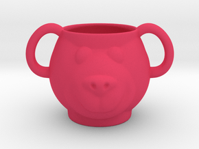 Bear Decorative Mug  in Pink Smooth Versatile Plastic
