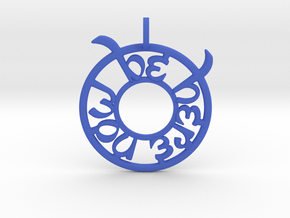 Be Here Now Pendant in Blue Smooth Versatile Plastic