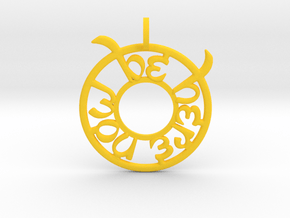 Be Here Now Pendant in Yellow Smooth Versatile Plastic