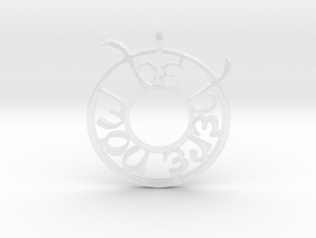 Be Here Now Pendant in Clear Ultra Fine Detail Plastic