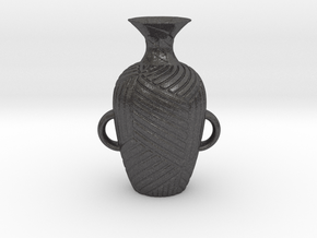 Vase 182Inc in Dark Gray PA12 Glass Beads