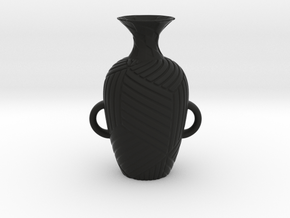 Vase 182Inc in Black Smooth Versatile Plastic
