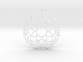 Flower Mandala Pendant in Clear Ultra Fine Detail Plastic