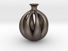 Vase 5081036 in Polished Bronzed-Silver Steel