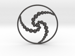 3ACC Pendant in Dark Gray PA12 Glass Beads