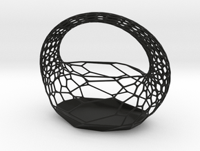Tissue Basket in Black Smooth Versatile Plastic