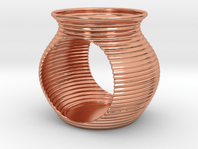 Tealight holder in Polished Copper